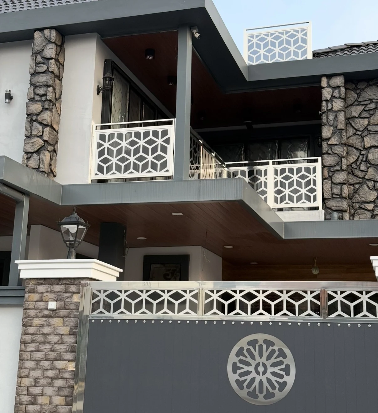 real picture of awning with PVC ceiling panel